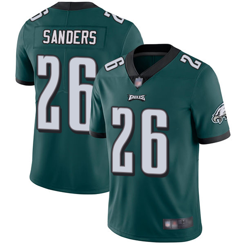 Men Philadelphia Eagles #26 Miles Sanders Midnight Green Team Color Vapor Untouchable NFL Jersey Limited